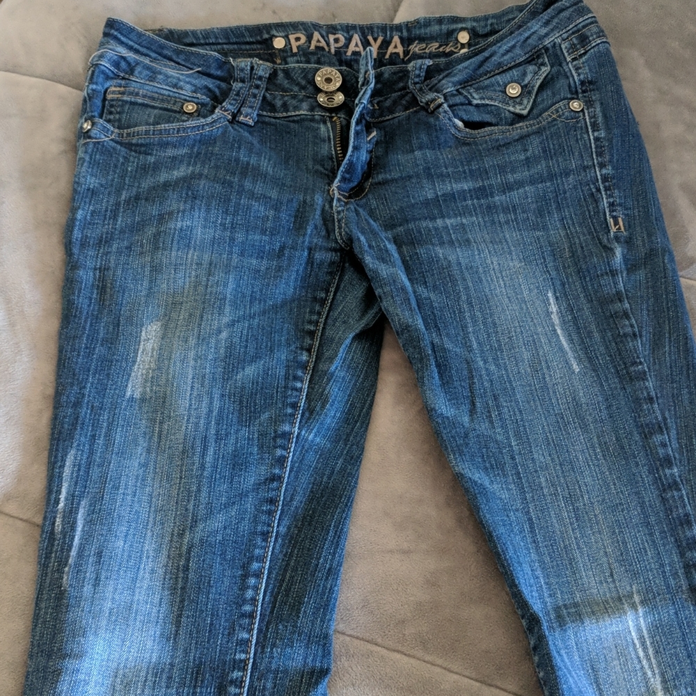 Low rise papaya jeans Size 7 - Picture 2 of 2